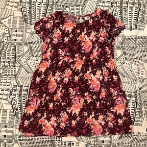 Pink Floral Babydoll Dress Size L